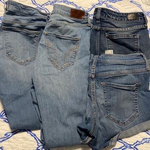 Lot of Hollister jeans and shorts size 5/7